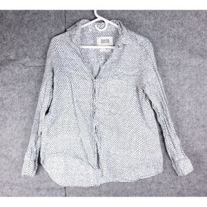 Grayson The Hero Shirt Women's 3 Button Long Sleeve 100% Linen Hearts AOP